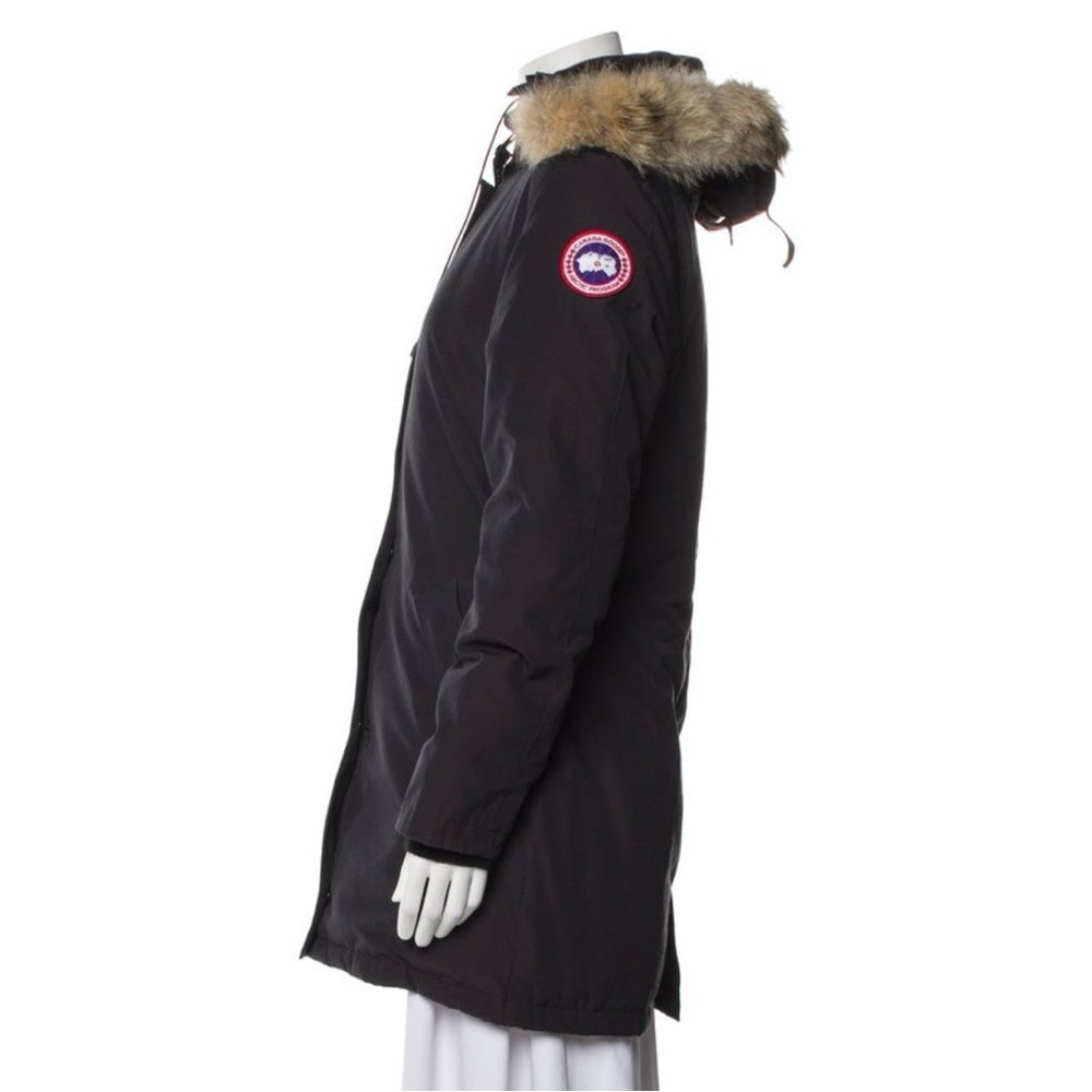 Canada Goose Black Puffer Jacket with Fur Trim